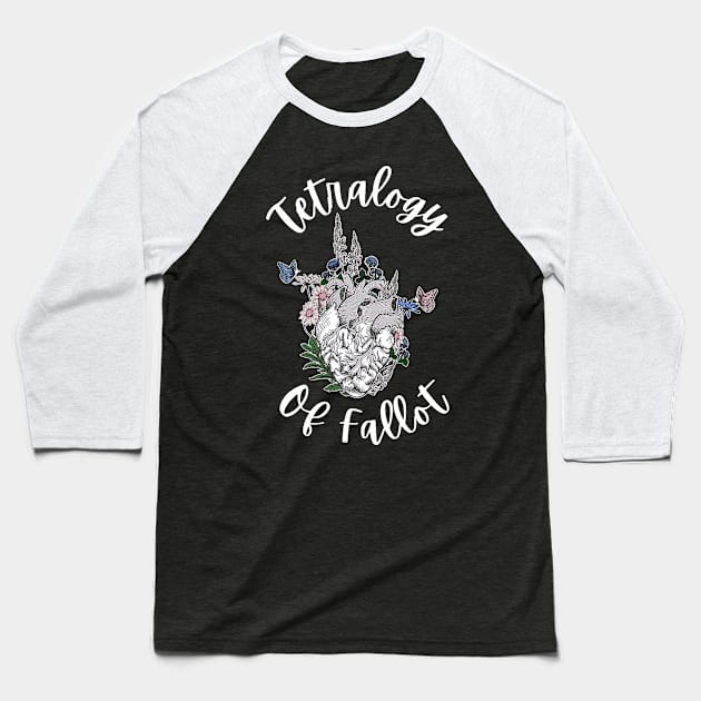 Tetralogy Of Fallot Anatomical Heart Cardiac Nurse Nursing Baseball T-Shirt by jadolomadolo